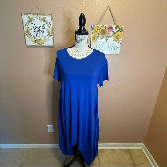 Blue high low dress - Picture 1 of 10